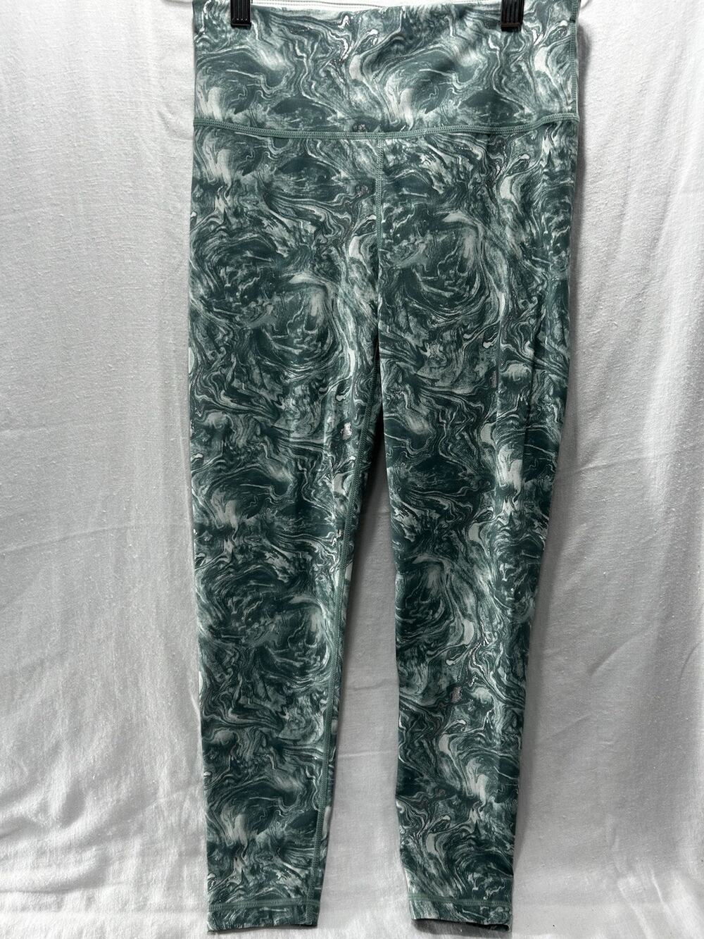 Sweaty Betty Power Leggings Womens Size Small 7/8 Green Tie Dye